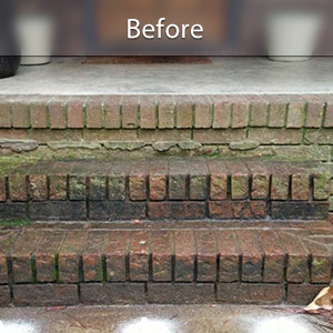 Sunken front stoop in Toledo